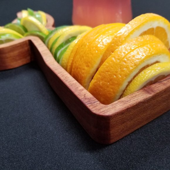 Mermaid Tray Solid Mahogany - Our Signature Mermaid Tail - Picture 4 of 8